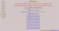 Desktop Screenshot of franciscanarchive.org.uk